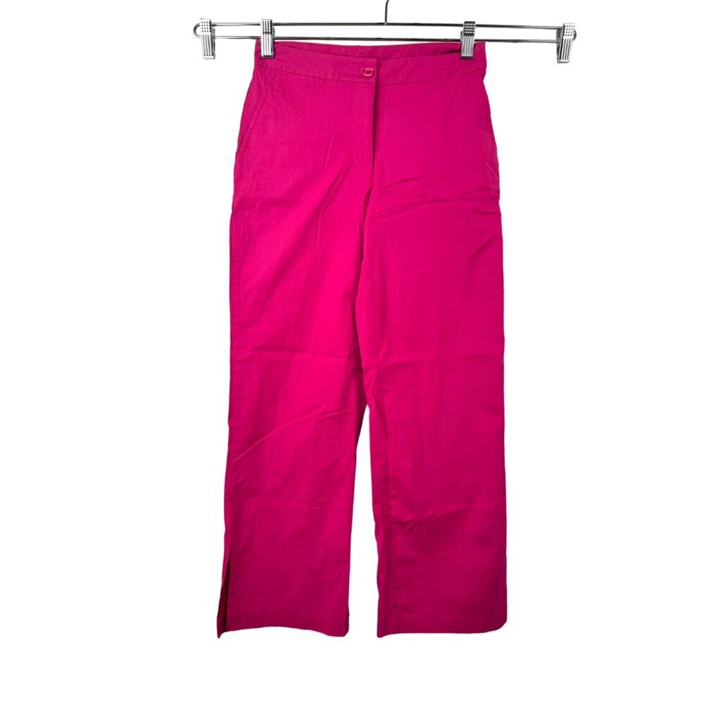 VTG Rampage USA Hot pink Wide leg low rise Cropped Pants Y2K sz S